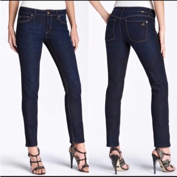 DL1961 Nordstrom Angel Mid Rise Skinny Ankle Jean in Mariner - Picture 1 of 10